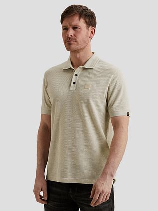 PME Legend Polo Shirt Popcorn Jersey Ecru
