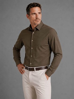 Profuomo Japanese Knitted Hemd Army Grün