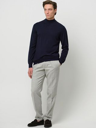 Profuomo Pull Turtleneck Merino Marine