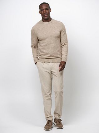 Profuomo Pullover Wool Blend Sand