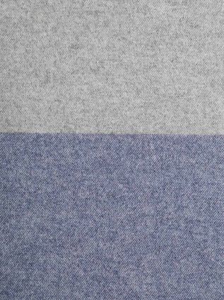 Profuomo Sjaal Lamswol Grijs Blauw Bruin