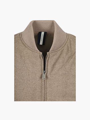 Profuomo Herringbone Weste Sand