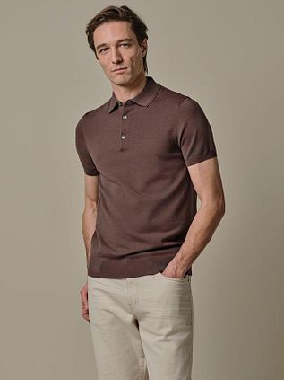 Profuomo Poloshirt Luxury Basic Braun