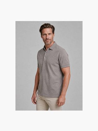 Profuomo Piqué Poloshirt Melange Brun