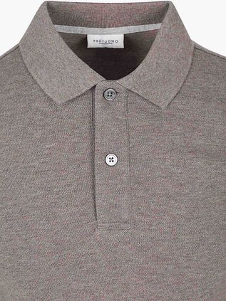 Profuomo Piqué Polo Shirt Melange Brown