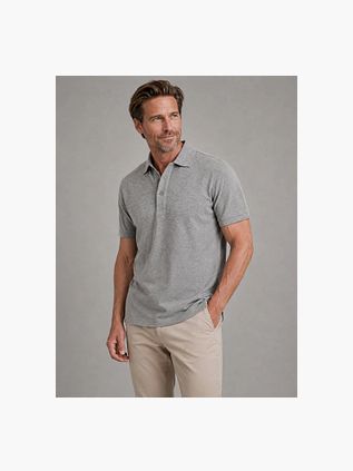 Profuomo Piqué Poloshirt Melange Grå