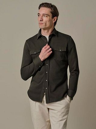 Profuomo Overshirt Western Mörkbrun