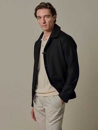 Profuomo Surchemise Laine Marine