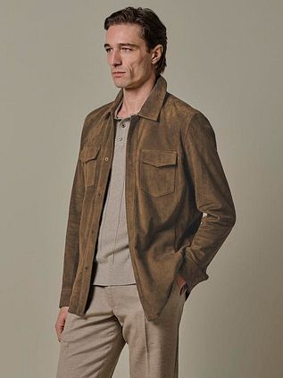 Profuomo Overskjorta Mocka Taupe