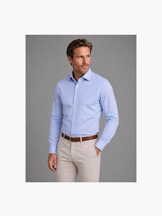 Profuomo Dobby Hemd Hellblau