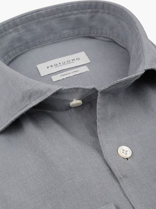 Profuomo Shirt Linen Blue