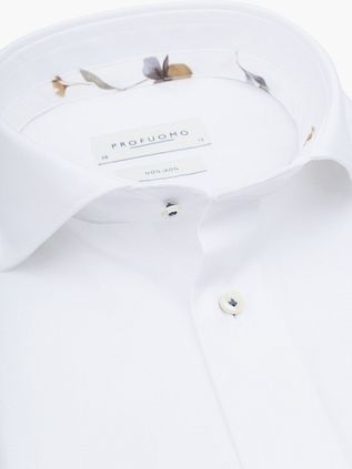 Profuomo Twill Overhemd Wit
