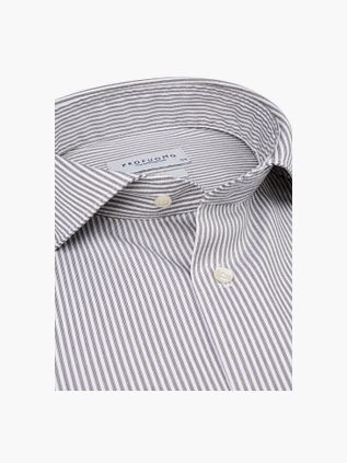 Profuomo Twill Shirt Stripes Green
