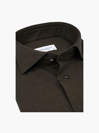 Profuomo Chemise Brushed Twill Vert foncé
