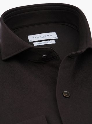 Profuomo Japanskt Stickad Skjorta Brun