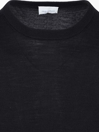 Profuomo Pullover Merinowol Zwart