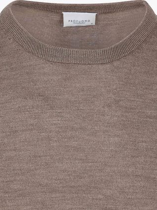 Profuomo Pullover Merinowol Bruin