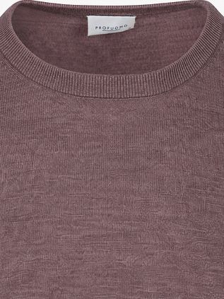Profuomo Pullover Merino Wool Aubergine
