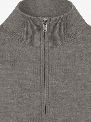 Profuomo Half Zip Pullover Merino Wool Green