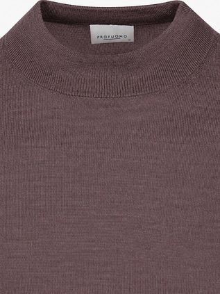 Profuomo Turtleneck Pullover Merino Aubergine