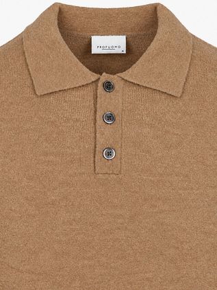 Profuomo Polo Manches Longues Camel