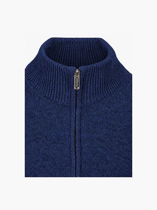 Profuomo Half Zip Pullover Woolblend Royal Blue