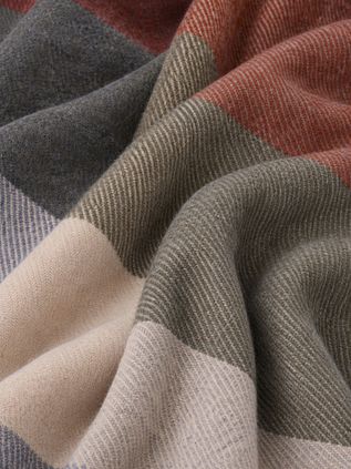 Profuomo Szalik Wełna jagnięca Krata Multicolour