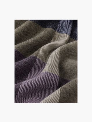 Profuomo Scarf Lambswool Check Purple Grey Green
