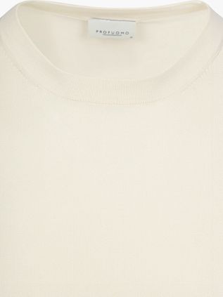 Profuomo T-Shirt Knitted Ecru