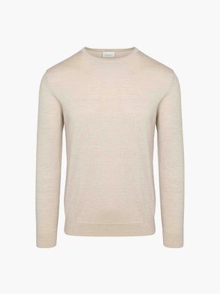 Profuomo Pullover af Merinould i Ecru