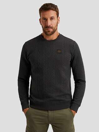 PME Legend Jacquard Structure Trui Antraciet