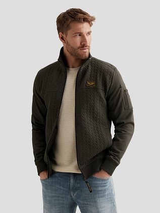 PME Legend Cardigan Interlock Beluga Green