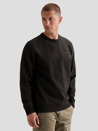 PME Legend Jacquard Structure Pullover Anthrazit