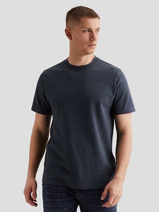PME Legend T-Shirt Jacquard Stripe Navy