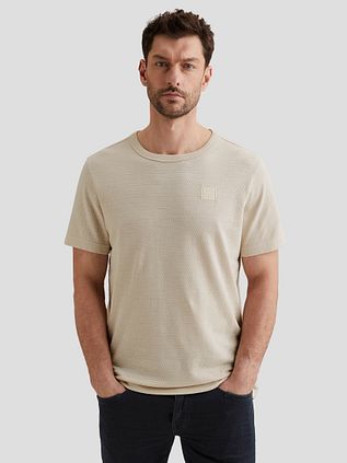 PME Legend T-Shirt Jacquard Stripe Ecru