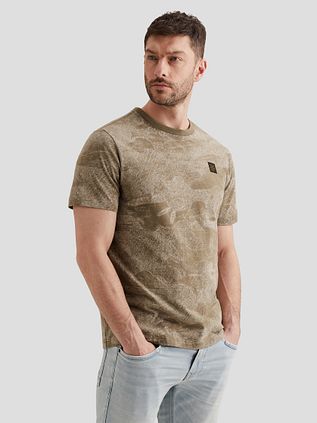 PME Legend T-Shirt Allover Print Dusky Green