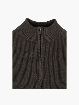 Suitable Half Zip Pullover Patch Olive