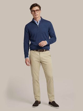 Steppin' Out Halvzip Tröja Colin Indigo Denim