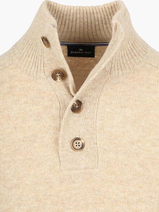 Steppin' Out Mocker Pullover Lambswool Ecru