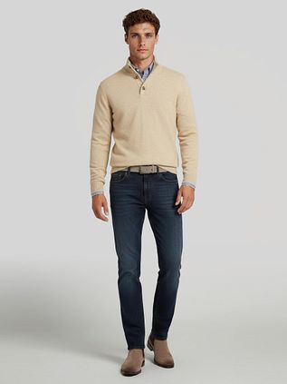 Steppin' Out Mocker Pullover Lambswool Ecru