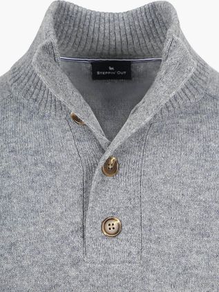 Steppin' Out Mocker Pullover Lambswool Grey