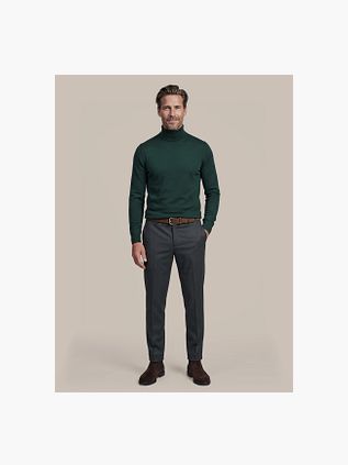 Suitable Pull Col Roulé Merino Vert Foncé