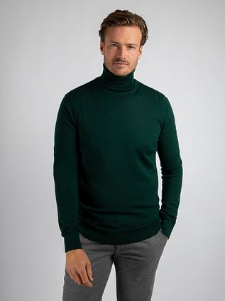 Suitable Merino Turtleneck Dark Green