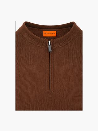 Suitable Crew Zip Merino Bruin