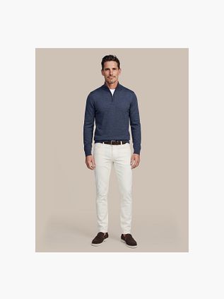 Suitable Merino Half Zip Sweater Denim Blue