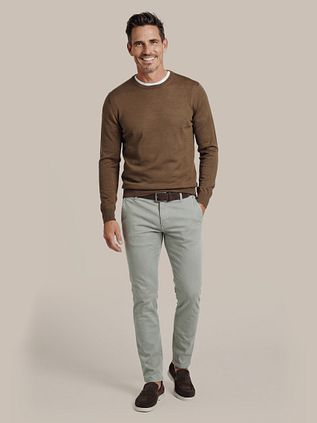 Lækker Merino Pullover Taupe Suitable