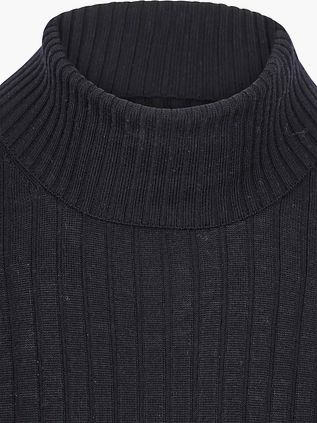 Suitable Rollkragenpullover Rib Merino Navy