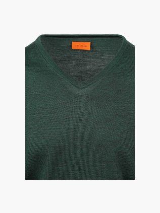 Suitable Merino Pullover V-Hals Racing Groen