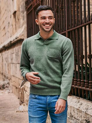 Suitable Raw Pullover Riva Knit Grün