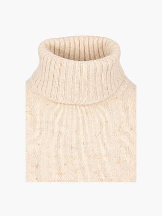 Suitable Høyhalset genser Tweed Ecru